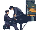  black_hair brown_hair emiya_kiritsugu fate/stay_night fate/zero fate_(series) instrument kotomine_kirei multiple_boys piano yamakawatani 