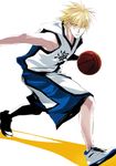  basketball basketball_uniform blonde_hair chiya_(sere1) highres kise_ryouta kuroko_no_basuke male_focus solo sportswear yellow_eyes 