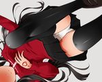  black_hair black_legwear blush dr_rex fate/stay_night fate_(series) long_hair panties solo thighhighs toosaka_rin underwear 