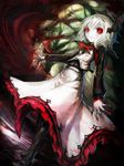  alternate_color boots hair_ribbon highres long_sleeves red_eyes ribbon rumia shirt silver_hair skirt skirt_set solo spark621 touhou vest 