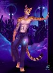  abs cheetah clothed clothing feline male mammal nightclub solapi_(artist) topless 