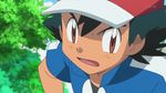  1boy animated animated_gif black_hair brown_eyes explosion lowres pokemon pokemon_(anime) pokemon_(game) pokemon_xy red_hat satoshi_(pokemon) solo 
