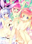  3girls absurdres character_request genkai_tokki_moero_chronicle highres moero_chronicle multiple_girls nude open_mouth 