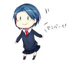  bad_id bad_pixiv_id blue_hair blush chibi fukkura gekkan_shoujo_nozaki-kun green_eyes kashima_yuu necktie school_uniform short_hair simple_background smile solo translated white_background |_| 