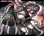  blazblue blonde_hair braid claws cosplay danganronpa hair_ornament hairclip nanami_chiaki pink_eyes super_danganronpa_2 taokaka taokaka_(cosplay) tezurumozuru zoom_layer 