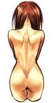  ass back brown_hair from_behind highres kotoba_noriaki long_hair nude original pubic_hair sketch solo 