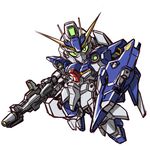  chibi commentary_request energy_gun gun gundam gundam_build_fighters gundam_build_fighters_try kubotami lightning_gundam lowres no_humans sd_gundam shield simple_background solo weapon white_background 