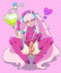  1boy ahegao artist_request bangs bare_shoulders blush censored character_request cum ejaculation gloves green_eyes handsfree_ejaculation hat heart heart_censor long_hair majime_kei_kuzumochi nurse nurse_cap original pink_gloves pink_hair pink_legwear pointless_censoring sleeveless solo thighhighs trap twintails very_long_hair 