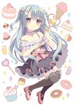  apollo_chocolate bare_shoulders black_legwear blue_eyes blue_hair cake candy checkerboard_cookie choker cookie cross cupcake detached_sleeves doughnut food frilled_legwear frills fruit hair_ornament heart holding ice_cream ice_cream_cone jelly_bean lollipop long_hair looking_at_viewer magical_girl mary_janes md5_mismatch original pudding riria_(happy_strawberry) shoes single_scoop slice_of_cake smile solo sparkle sprinkles star star_hair_ornament strawberry strawberry_shortcake thighhighs two_side_up wafer_stick wand white_background zettai_ryouiki 