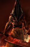  great_knife helmet huge_weapon male_focus muscle nefar007 pyramid_head shirtless silent_hill silent_hill_(movie) silent_hill_2 solo sword weapon 