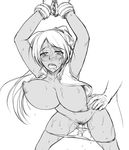  1boy 1girl ahegao armpits arms_up artist_request ass ass_grab bdsm bent_over blush bondage bouncing_breasts bound break_blade breasts broken_rape_victim chains cuffs dark_skin drooling empty_eyes female forced fucked_silly hair_ornament handcuffs large_breasts long_hair moaning monochrome mound_of_venus narvi_sutoraizu nipples nude open_mouth panties panty_pull ponytail pubic_hair puffy_nipples pussy_juice rape rolling_eyes saliva sex simple_background skindentation solo solo_focus spread_legs stained_panties sweat tears thighs underwear white_background 