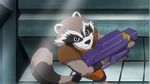  animated animated_gif disk_wars_avengers gun jessica_shannon marvel rocket_raccoon weapon 