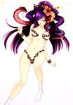  1girl absurdres blush character_request genkai_tokki_moero_chronicle highres navel open_mouth purple_hair snake solo 