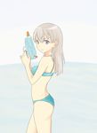  ashuku bad_id bad_pixiv_id bikini blonde_hair blue_eyes eila_ilmatar_juutilainen long_hair ocean solo strike_witches swimsuit water world_witches_series 