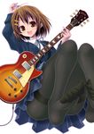  bad_id bad_pixiv_id brown_eyes brown_hair feet guitar hair_ornament hairclip hirasawa_yui instrument k-on! pantyhose pov_feet school_uniform short_hair soles solo thighband_pantyhose toes yasuzumi_haruto 