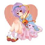  bad_id bad_pixiv_id crossover espeon eyes forked_tail gen_2_pokemon hairband happy_birthday heart komeiji_satori pokemon pokemon_(creature) purple_hair red_eyes short_hair tail takamura touhou 