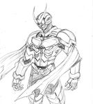  antennae belt greyscale kamen_rider kamen_rider_double kamen_rider_w lineart male_focus monochrome scarf shoka solo 