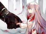  bad_id bad_pixiv_id berserker blood fate/stay_night fate_(series) holding_hands illyasviel_von_einzbern long_hair naoko_(juvenile) size_difference white_hair 