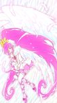  absurdly_long_hair aino_megumi alternate_costume alternate_form angel_wings bad_id bad_pixiv_id boots closed_eyes crown cure_lovely happinesscharge_precure! jewelry long_hair magical_girl open_mouth pink_hair ponytail precure skirt solo sorakuu super_happiness_lovely thigh_boots thighhighs very_long_hair wide_ponytail wings wrist_cuffs 