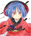  bad_id bad_pixiv_id bowl bowl_hat frown haru_yanagi_(nntiebiinkn) hat highres japanese_clothes kimono needle obi purple_hair red_eyes sash short_hair solo sukuna_shinmyoumaru touhou 