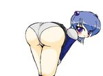  ass bent_over blue_eyes blue_hair blush eight_marbles huge_ass looking_back lowres panties underwear 