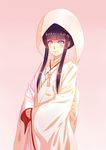  bride haneru highres hood hyuuga_hinata japanese_clothes kimono lavender_eyes long_hair looking_at_viewer naruto naruto_(series) purple_hair solo uchikake 