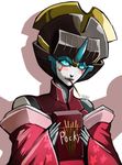  autobots blue_eyes blush japanese_clothes kagami_rei kimono lipstick makeup pocky transformers windblade_(transformers) 