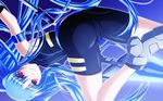  ass blue_hair highres long_hair lyrical_nanoha mahou_shoujo_lyrical_nanoha mahou_shoujo_lyrical_nanoha_a's mahou_shoujo_lyrical_nanoha_a's_portable:_the_battle_of_aces material-l red_eyes solo tappa_(esperanza) twintails 