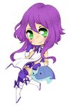  animated animated_gif blinking blush boots borrowed_character chibi flat_chest full_body ghost gloves green_eyes isabelle_(acerailgun) long_hair original purple_hair sereruu short_shorts shorts smile solo thighhighs transparent_background 