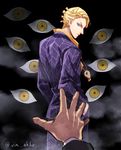  blonde_hair blue_eyes eyes holiday-jin jewelry jojo_no_kimyou_na_bouken male_focus necklace out_of_frame outstretched_hand pov pov_hands prosciutto solo_focus twitter_username 