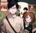  3boys animal_ears bad_id bad_pixiv_id bakugou_katsuki blush boku_no_hero_academia brown_eyes brown_hair food iida_tenya midoriya_izuku mouse_ears multiple_boys popcorn shina_000 short_hair uraraka_ochako 