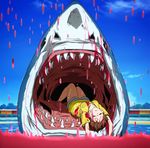  amagi_brilliant_park bandou_biino cloud fangs mouth screencap shark sky 