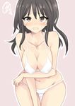  bad_id bad_pixiv_id bikini black_hair blush breasts cleavage hanging_breasts large_breasts leaning_forward morina_nao navel open_mouth original solo swimsuit tears thigh_gap wide_hips 