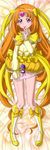 bow choker cure_muse_(yellow) dodory fairy_tone heart highres long_hair magical_girl orange_hair panties panty_pull pink_panties precure red_eyes shirabe_ako solo suite_precure tooo underwear yellow_bow yellow_choker 
