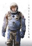  absurdres astronaut helmet highres interstellar_(movie) joseph_cooper male_focus name_tag santa_fung solo spacesuit 