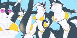 anthro ball beach bikini breasts canid canine canis clothing domestic_dog eyewear female hi_res illumination_entertainment mammal multiple_poses neck_tuft nipple_slip nipples porsha_crystal pose sing_(movie) solo sport sunglasses swimwear tuft two-piece_swimsuit v3nusbby volleyball volleyball_(ball) wolf
