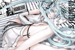  aile_d'ange_(module) aqua_eyes aqua_hair detached_sleeves hair_over_one_eye hatsune_miku headphones linglaihui long_hair project_diva_(series) project_diva_2nd skirt solo thighhighs twintails very_long_hair vocaloid zettai_ryouiki 