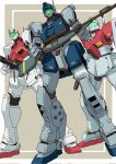  assault_rifle assault_visor earth_federation gm_(mobile_suit) gm_command gm_command_space_type gm_sniper_ii goru_(glty07) green_visor gun gundam gundam_0080 highres holding holding_gun holding_shield holding_weapon mecha mecha_focus mobile_suit no_humans rifle robot science_fiction shield sniper_rifle standing weapon 