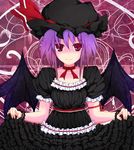  alternate_color alternate_costume bad_id bad_pixiv_id bat_wings choker dress frills gathers hat red_eyes remilia_scarlet ribbon_choker slit_pupils solo touhou wata wings 