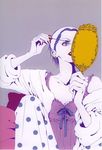  earrings jewelry jpeg_artifacts lips makeup mirror nail_polish nana_(series) osaki_nana purple solo 