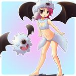  barefoot bat_wings fang gen_5_pokemon hat moemon personification pokemon pokemon_(creature) solo tenjou_ryuka wings woobat 