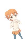  hair_ornament hairpin hiroton inami_mahiru orange_hair pantyhose ponytail solo tears working!! younger 