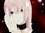  bad_id bad_pixiv_id blue_eyes close-up holding_hands kyou_(mirufira) long_hair megurine_luka out_of_frame petals pink_hair solo_focus tears vocaloid 