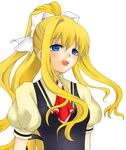  air bad_id bad_pixiv_id blonde_hair blue_eyes kamio_misuzu long_hair ponytail school_uniform solo yuki_(wankosoba) 