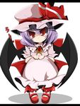  bad_id bad_pixiv_id bat_wings hat lavender_hair mizuki_(lv43) red_eyes remilia_scarlet short_hair solo touhou wings 