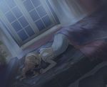  bad_id bad_pixiv_id bed blonde_hair lingerie long_hair lying negligee original solo underwear wander_(cordabyss) 