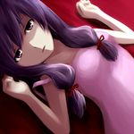  bangs patchouli_knowledge purple_hair ribbon solo touhou tsuyuki_(yukitgraph) 