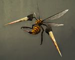  antennae beedrill epic gen_1_pokemon highres kyougyo no_humans pokemon pokemon_(creature) realistic red_eyes solo wings 