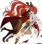  alice_in_wonderland animal_ears bad_id bad_pixiv_id blue_eyes boots braid bunny_ears bunny_tail cosplay cup gloves green_eyes high_heels hong_meiling izayoi_sakuya knee_boots long_hair mad_hatter mad_hatter_(cosplay) march_hare march_hare_(cosplay) mitsuko multiple_girls one_eye_closed petals pocket_watch red_hair rose_petals shoes short_hair silver_hair tail tea teacup touhou twin_braids watch 