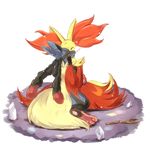  crystal delphox hug konna-nani lucario mega_lucario mega_pokemon no_humans pokemon stick 